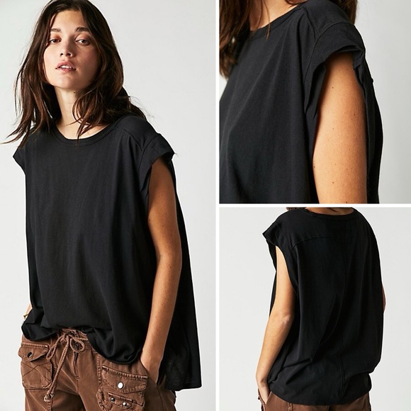 Free People Tops - Free People We The Free Naomi Tee 28" pit to pit oversized NWT